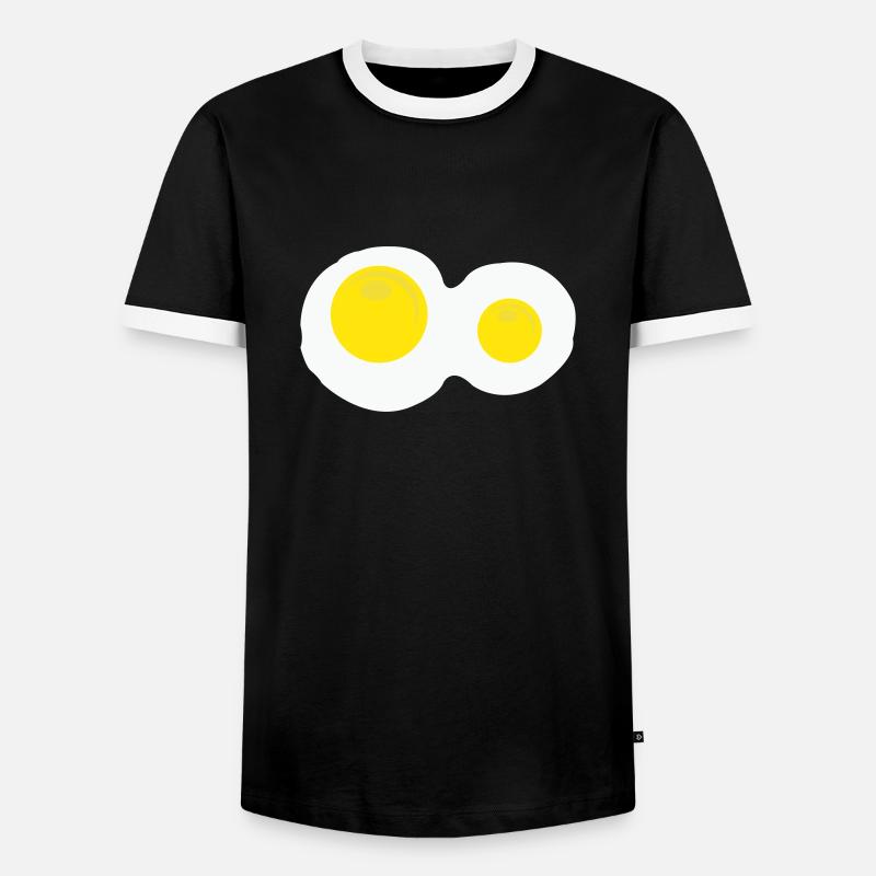 Fried eggs - Men's Ringer Shirt - black/white