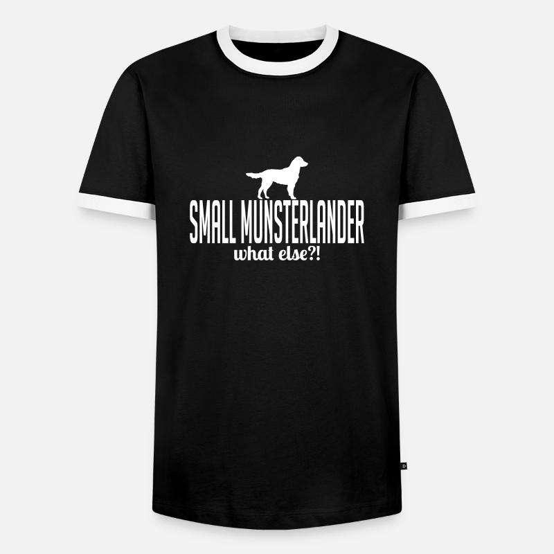 SMALL MUNSTERLANDER what else - Männer Kontrast-T-Shirt - Schwarz/Weiß