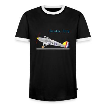 HAWKER FURY - T-shirt contrasté Homme - noir/blanc - Devant - AI Model Female 172 light (172cm) & AI Model Male 178 light (178cm)