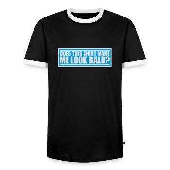 look soon citation de chemise - T-shirt contrasté Homme - noir/blanc - Devant - AI Model Female 172 light (172cm) & AI Model Male 178 light (178cm)