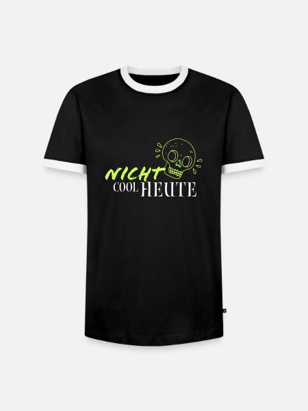 Nicht Cool Heute - Männer Kontrast-T-Shirt - Schwarz/Weiß