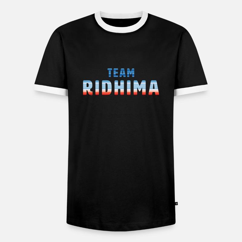 Team Ridhima | Warming Stripes - Männer Kontrast-T-Shirt - Schwarz/Weiß