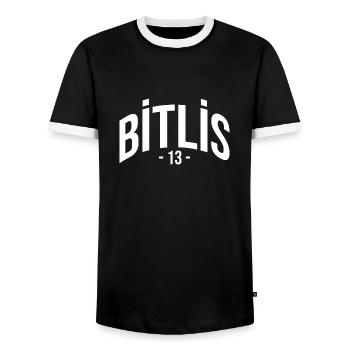 Bitlis 13 Türkei Urlaub Türk Turkiye Geschenk - Männer Kontrast-T-Shirt - Schwarz/Weiß - Vorne - AI Model Female 172 light (172cm) & AI Model Male 178 light (178cm)