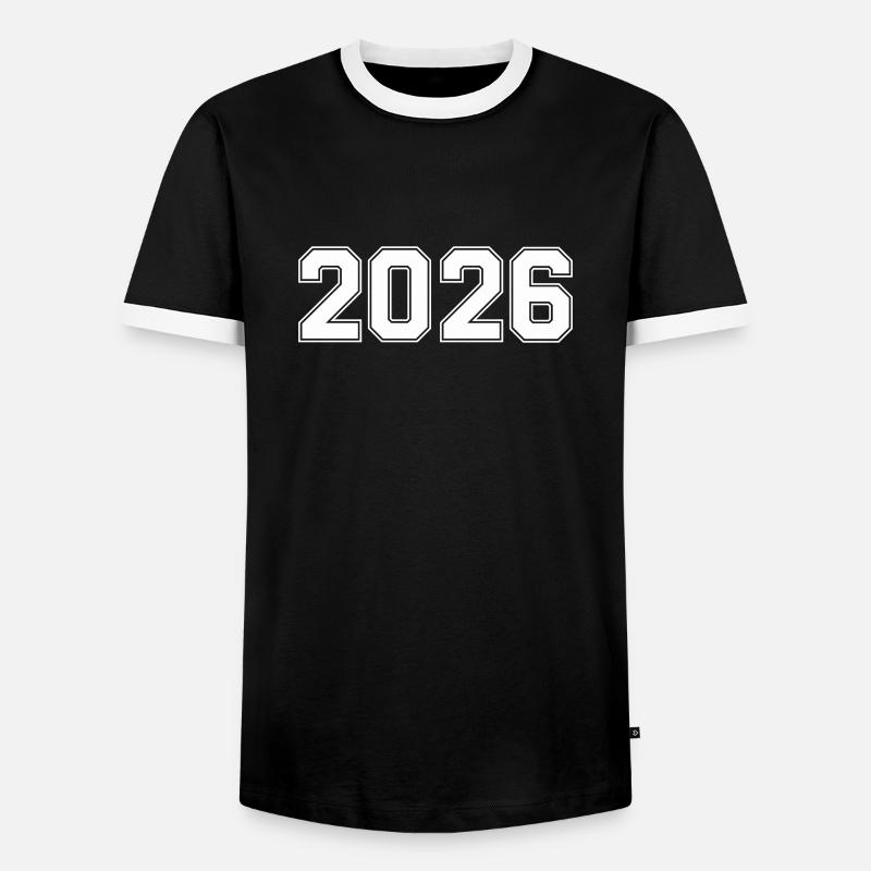 2026 - Men's Ringer Shirt - black/white