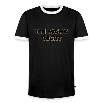 Ich Wars Nicht Geschenkidee - Männer Kontrast-T-Shirt - Schwarz/Weiß - Vorne - AI Model Female 172 light (172cm) & AI Model Male 178 light (178cm)