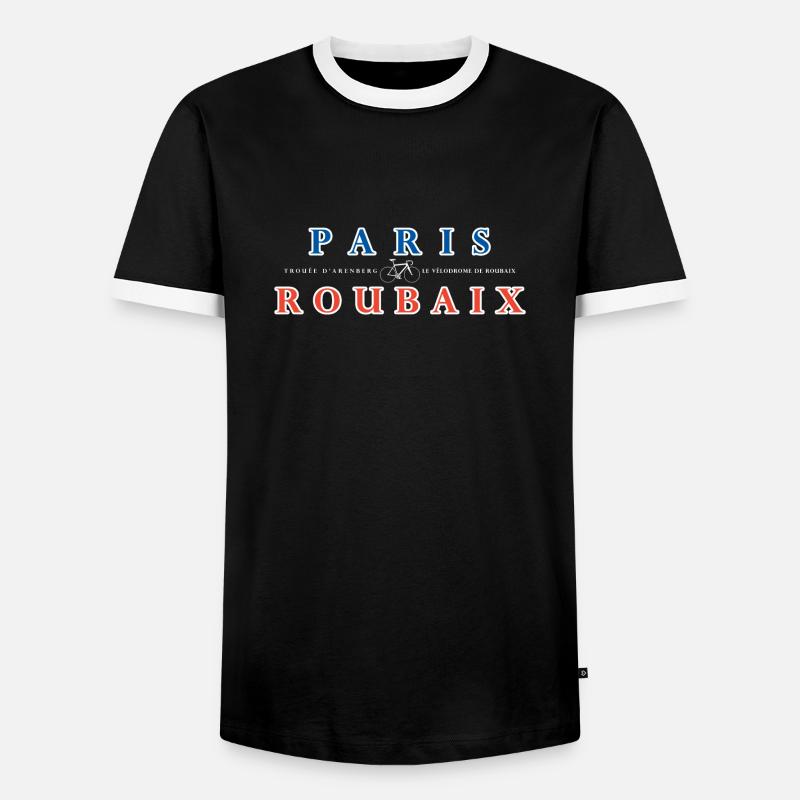 Paris Roubaix - Men's Ringer Shirt - black/white