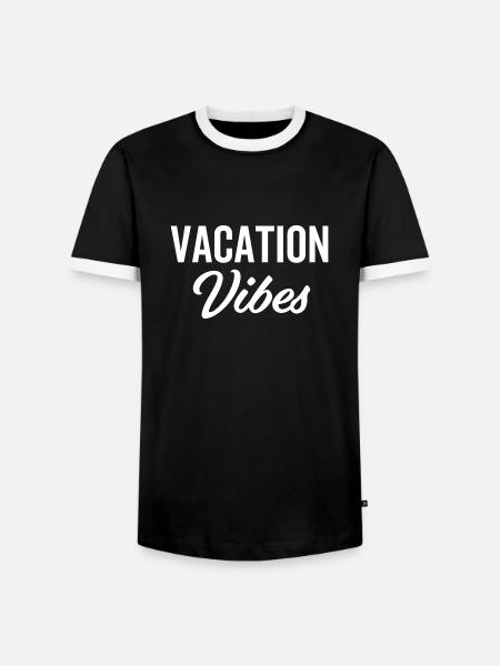 Vacation Vibes - Männer Kontrast-T-Shirt - Schwarz/Weiß