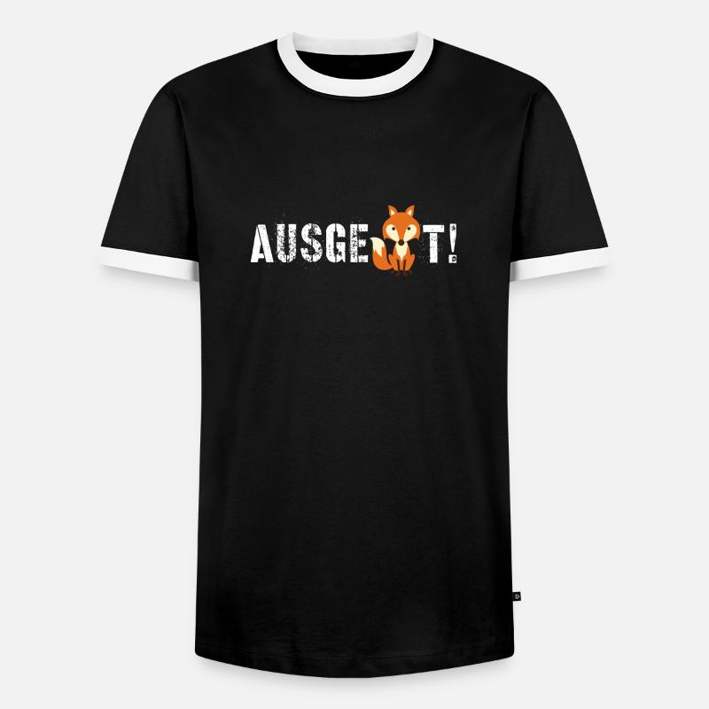 Fuchs - Ausgefuchst - Männer Kontrast-T-Shirt - Schwarz/Weiß