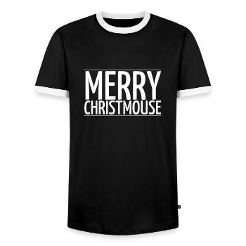Paroles de l’idée cadeau d’anniversaire de Bubaprints - T-shirt contrasté Homme - noir/blanc - Devant - AI Model Female 172 light (172cm) & AI Model Male 178 light (178cm)