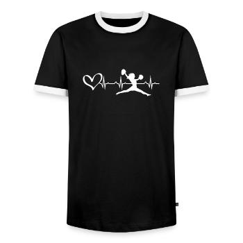Cheerleading perfektes Geschenk Geburtstag - Männer Kontrast-T-Shirt - Schwarz/Weiß - Vorne - AI Model Female 172 light (172cm) & AI Model Male 178 light (178cm)