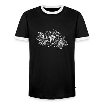 Florist Blume Pflanze Natur Gärtner - Männer Kontrast-T-Shirt - Schwarz/Weiß - Vorne - AI Model Female 172 light (172cm) & AI Model Male 178 light (178cm)