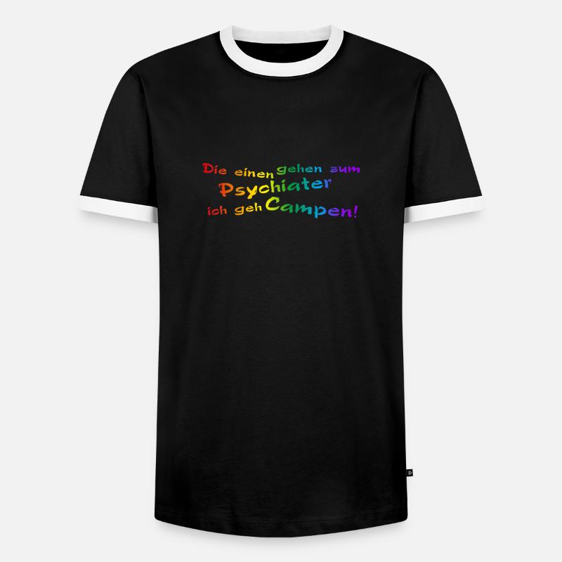 Psycho Camper pride - Männer Kontrast-T-Shirt - Schwarz/Weiß