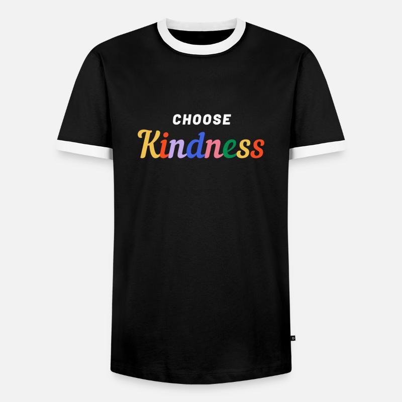 Choose Kindness-Pride - Männer Kontrast-T-Shirt - Schwarz/Weiß