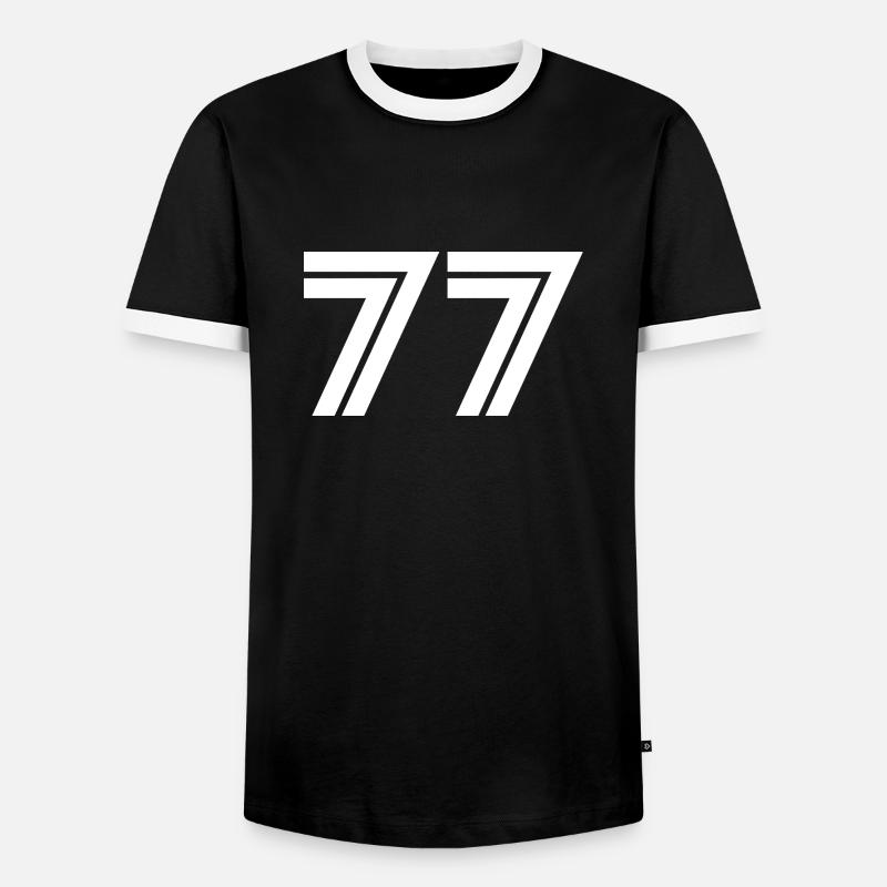 Issue 77 - Men's Ringer Shirt - black/white