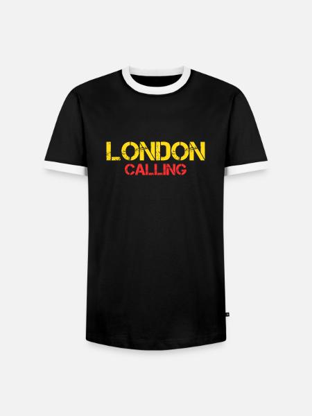 Londres design - T-shirt contrasté Homme - noir/blanc