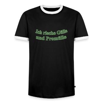 Gülle und Promülle - Männer Kontrast-T-Shirt - Schwarz/Weiß - Vorne - AI Model Female 172 light (172cm) & AI Model Male 178 light (178cm)