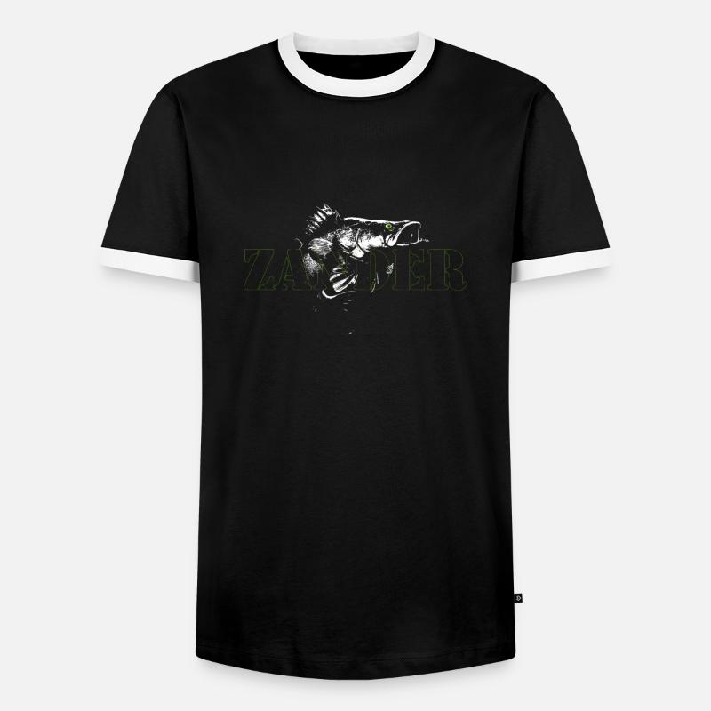 fishing2 - Männer Kontrast-T-Shirt - Schwarz/Weiß