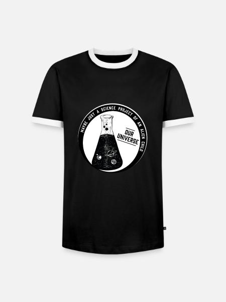 Our Universe - Männer Kontrast-T-Shirt - Schwarz/Weiß