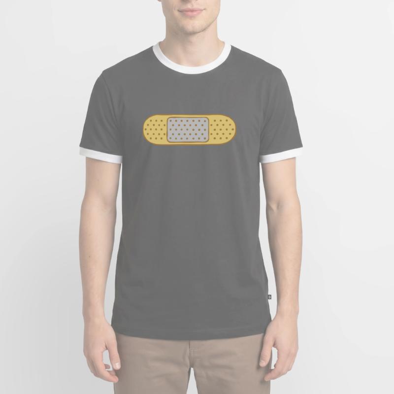 Conception de points de patch T-shirt contrasté Homme