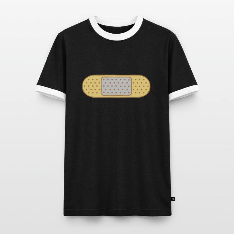 Conception de points de patch T-shirt contrasté Homme