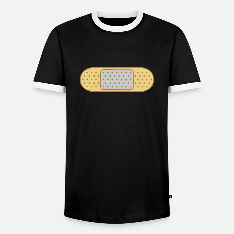 Conception de points de patch - T-shirt contrasté Homme - noir/blanc