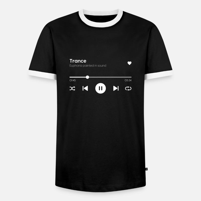 Trance - Männer Kontrast-T-Shirt - Schwarz/Weiß