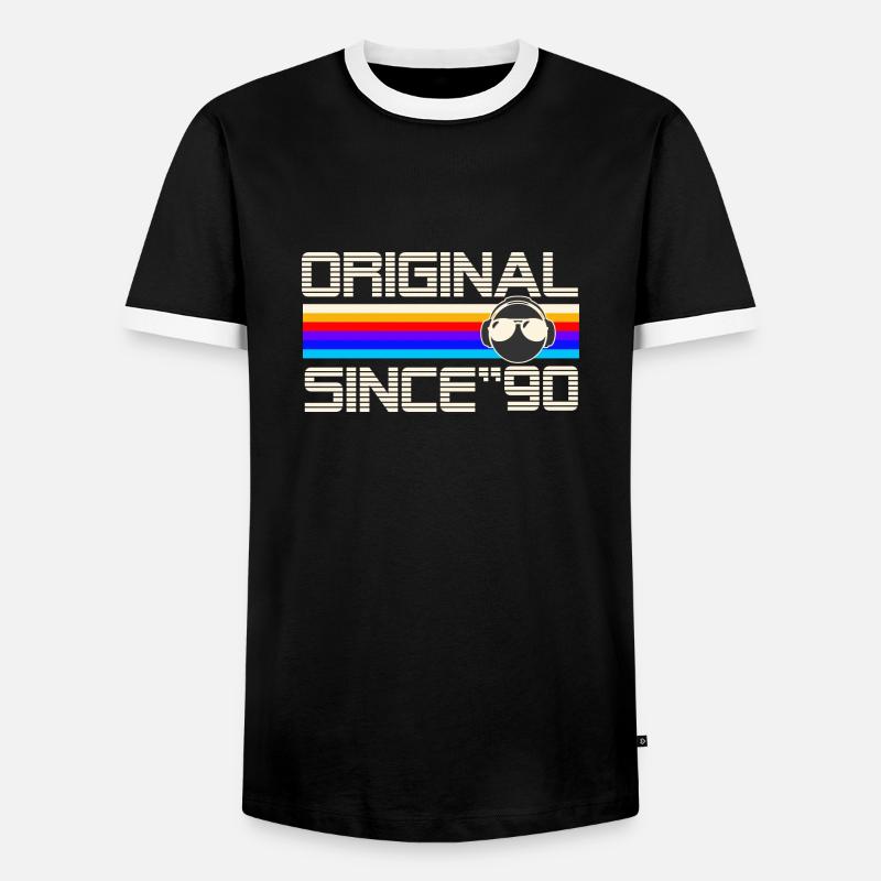 Since 90 - Men's Ringer Shirt - black/white