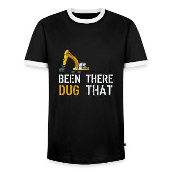 Excavator digger fun gift for kids - T-shirt contrasté Homme - noir/blanc - Devant - AI Model Female 172 light (172cm) & AI Model Male 178 light (178cm)