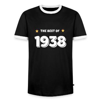Das Beste von 1938 - Männer Kontrast-T-Shirt - Schwarz/Weiß - Vorne - AI Model Female 172 light (172cm) & AI Model Male 178 light (178cm)