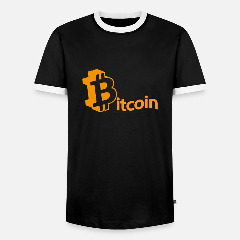 Bitcoin Krypto - Männer Kontrast-T-Shirt - Schwarz/Weiß