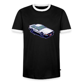 Die legendäre Initiale D nur das Auto - Männer Kontrast-T-Shirt - Schwarz/Weiß - Vorne - AI Model Female 172 light (172cm) & AI Model Male 178 light (178cm)