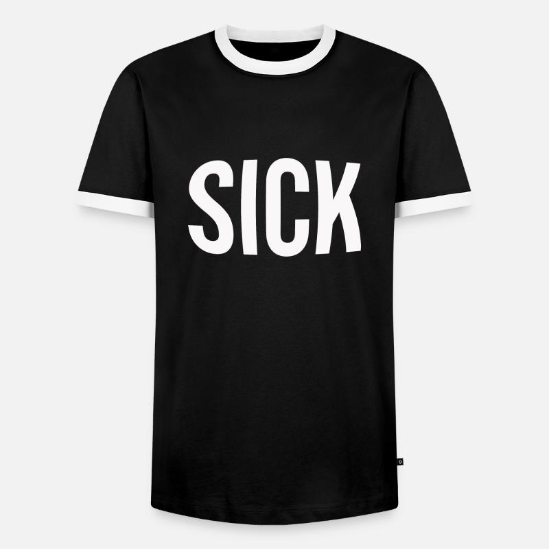 Sick - Men's Ringer Shirt - black/white