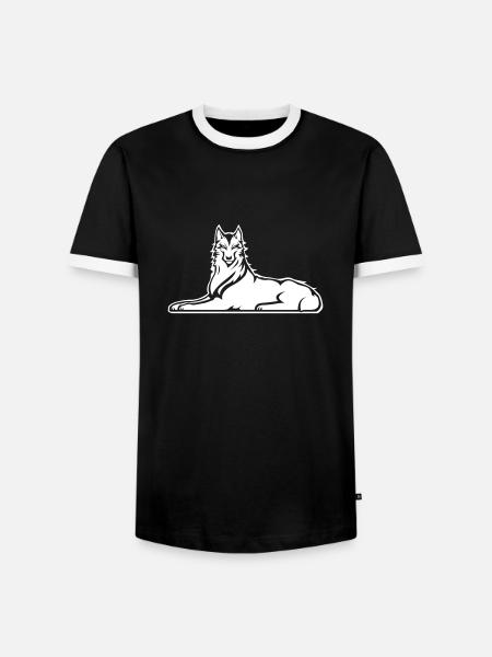 Lone Wolf of Ichkeria - Men's Ringer Shirt - black/white