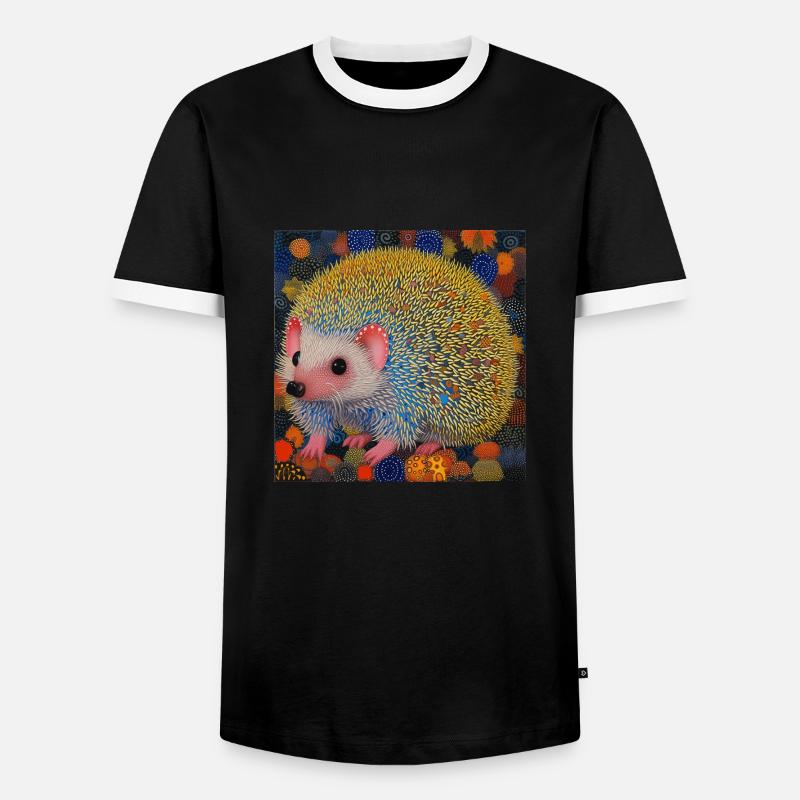 igel, bunt, tier, geschenk, geschenkidee - Männer Kontrast-T-Shirt - Schwarz/Weiß