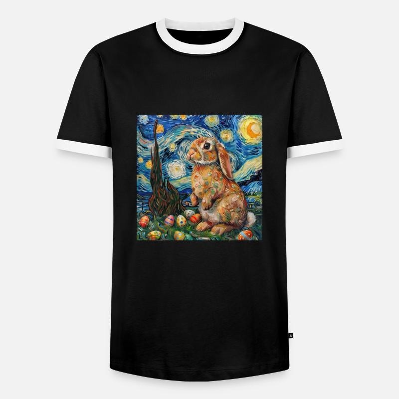Easter Bunny, Easter, Bunny - Men's Ringer Shirt - black/white