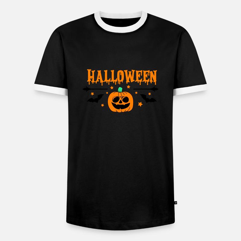 halloween - Männer Kontrast-T-Shirt - Schwarz/Weiß