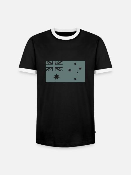 Australien - Männer Kontrast-T-Shirt - Schwarz/Weiß