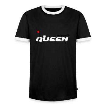 Minigolf Queen - T-shirt contrasté Homme - noir/blanc - Devant - AI Model Female 172 light (172cm) & AI Model Male 178 light (178cm)