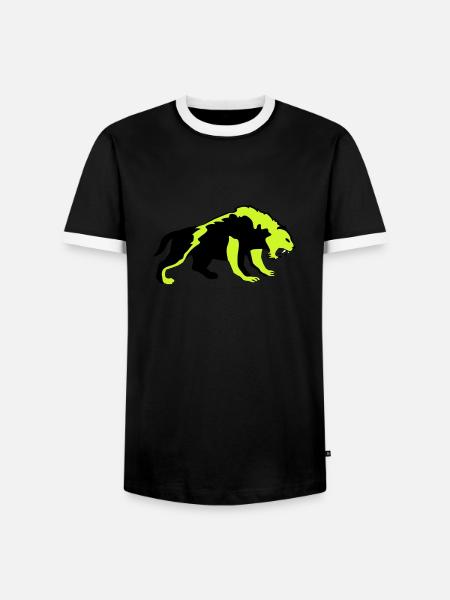 tiger 02 - Männer Kontrast-T-Shirt - Schwarz/Weiß