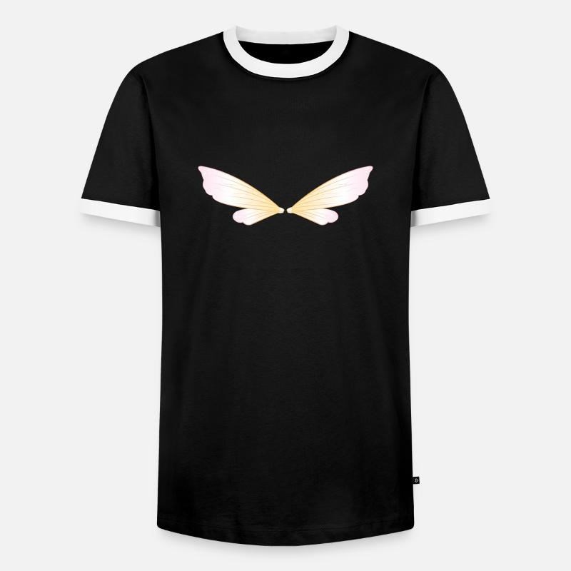pixie wings - Men's Ringer Shirt - black/white
