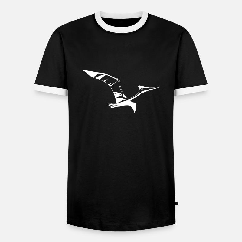 Pterosaurus pterodactyl dinosaur Cretaceous - Men's Ringer Shirt - black/white