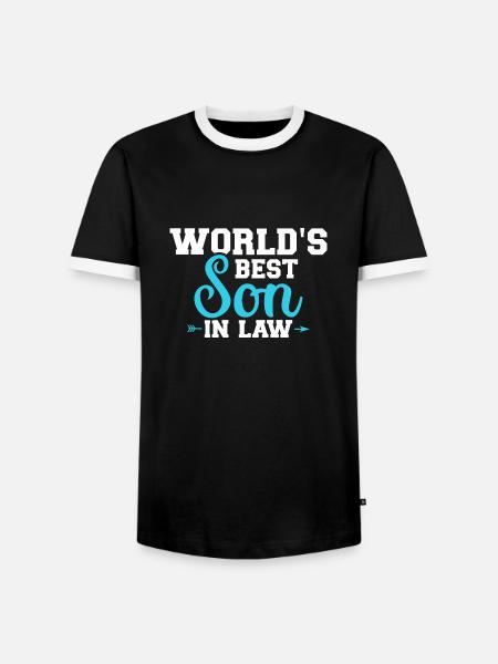 Schwiegersohn - Männer Kontrast-T-Shirt - Schwarz/Weiß