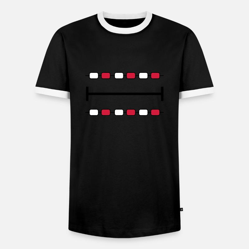 Pool lane - Men's Ringer Shirt - black/white
