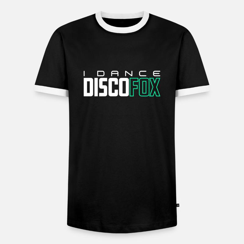 Ich Tanze Discofox - Männer Kontrast-T-Shirt - Schwarz/Weiß