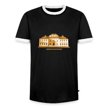 Oberschleißheim Schloss Lustheim Upper Bavaria - Men's Ringer Shirt - black/white - Front - AI Model Female 172 light (172cm) & AI Model Male 178 light (178cm)