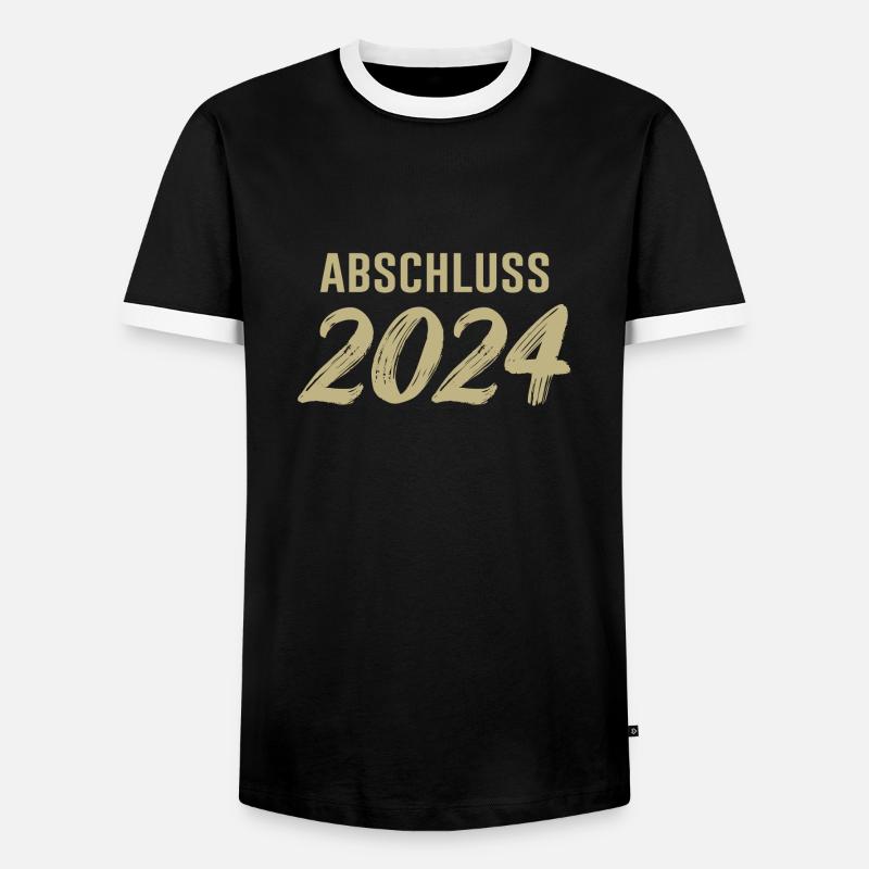 Abschluss 2024 Schule - Männer Kontrast-T-Shirt - Schwarz/Weiß