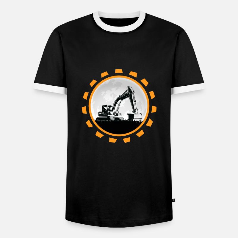bagger baggerfahrer Baustelle Baggerschaufel - Männer Kontrast-T-Shirt - Schwarz/Weiß