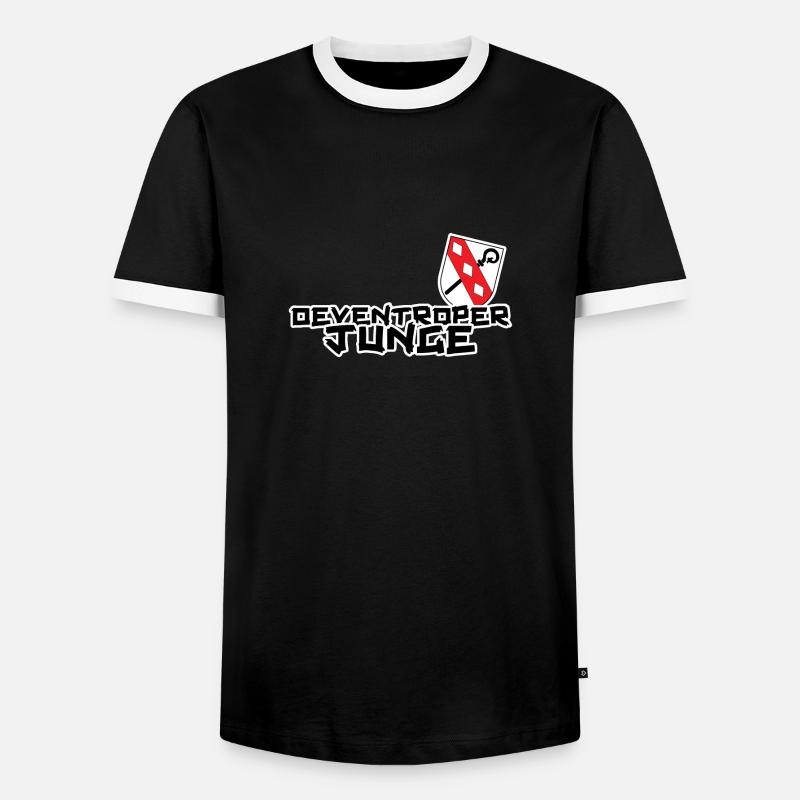 Oeventroper Junge - Männer Kontrast-T-Shirt - Schwarz/Weiß