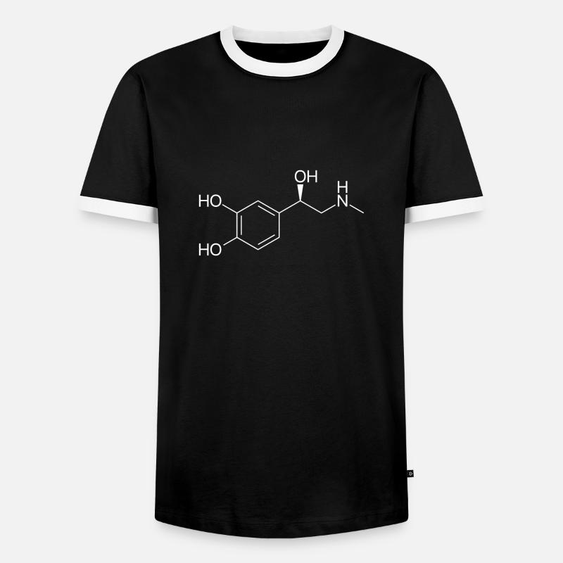 Adrenalin Molekül - weiß - Männer Kontrast-T-Shirt - Schwarz/Weiß