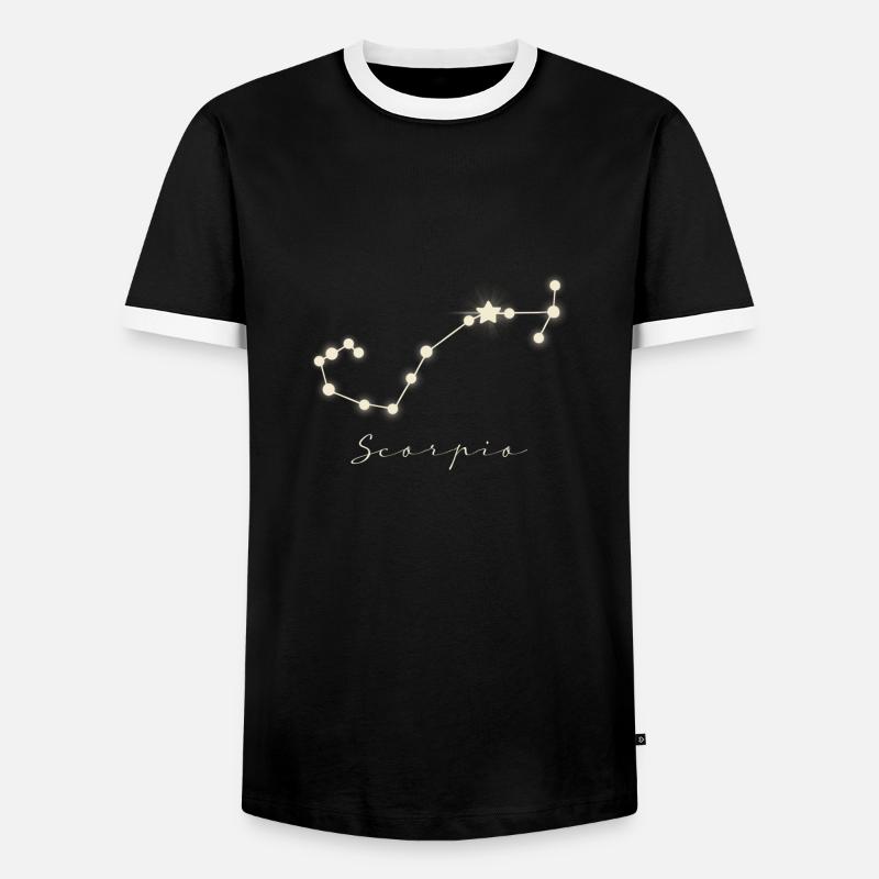 Sternzeichen Scorpion - Männer Kontrast-T-Shirt - Schwarz/Weiß